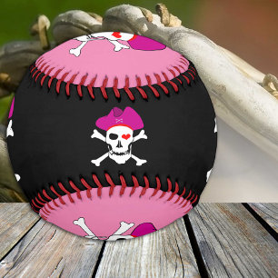 Captain Grace & Pirates Flag / Pirate sports Pink Baseball
