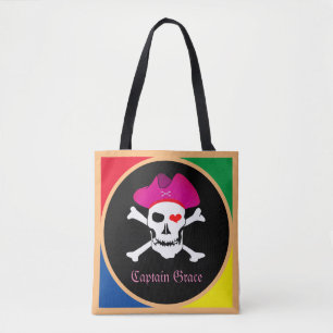 Captain "Grace" & Pirates - Treasure Island /Girls Tote Bag