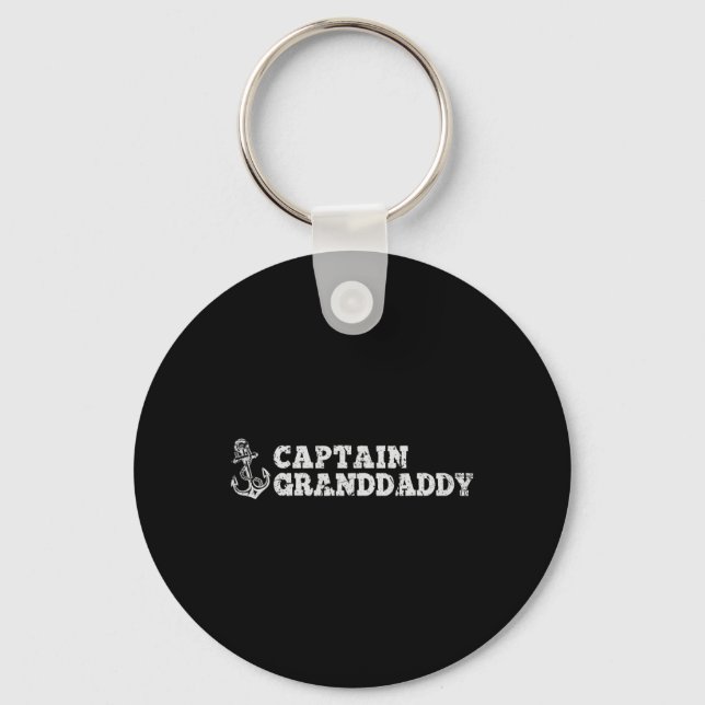 Captain Granddaddy Sailing Boating Boat Anchor Fun Key Ring (Front)