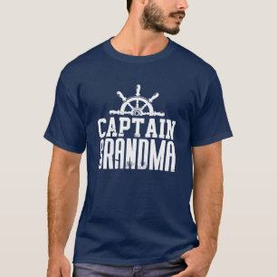 Captain Grandma Funny Family Sailing Boat Lover Sh T-Shirt