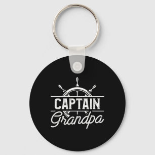 Captain Grandpa Funny Boating Sailing Quote For Gr Key Ring