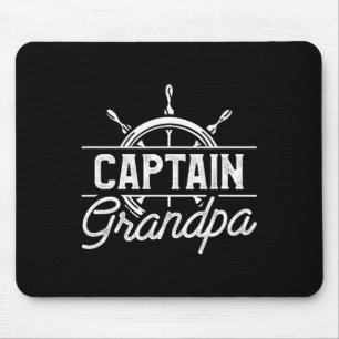 Captain Grandpa Funny Boating Sailing Quote For Gr Mouse Mat