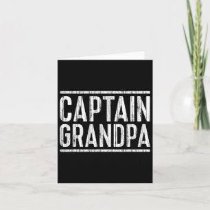 Captain Grandpa Shirt Men Fathers Day Boating Card