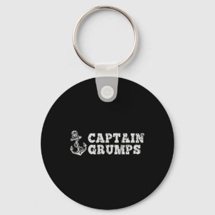 Captain Grumps Sailing Boating Vintage Boat Anchor Key Ring