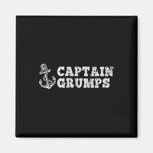 Captain Grumps Sailing Boating Vintage Boat Anchor Magnet