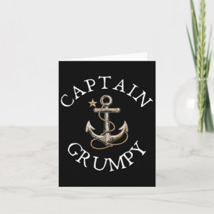 Captain Grumpy Boat Sailing Boating Vintage Anchor Card