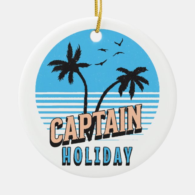 Captain Holiday Ceramic Tree Decoration (Front)