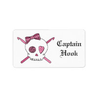 Captain Hook -Crochet Skull (Hair Bow)