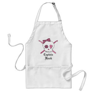 Captain Hook Skull & Crochet Hooks (Pink) Standard Apron