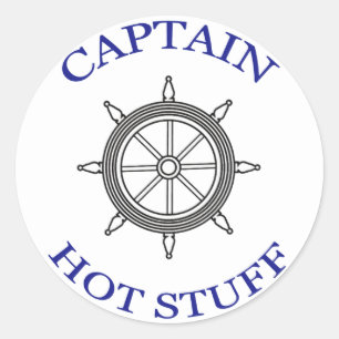 "Captain Hot Stuff" Classic Round Sticker