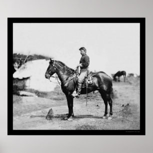 Captain Howard on Horseback at Falmouth 1863 Poster
