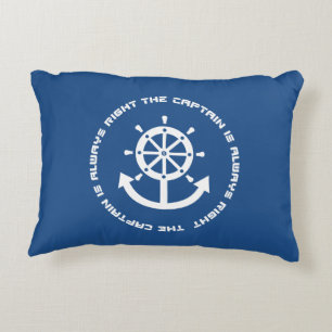Captain is always right decorative cushion
