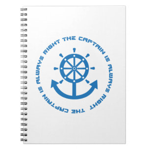 Captain is always right notebook