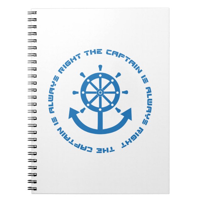 Captain is always right notebook (Front)