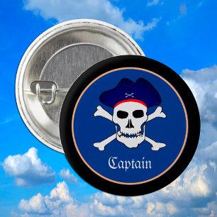 Captain Jack & Pirates Flag, Pirate / boys Party 3 Cm Round Badge
