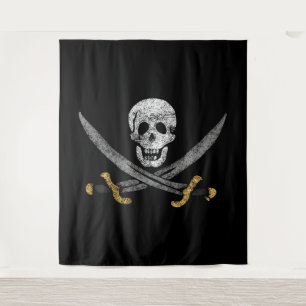 Captain Jack Rackham's Jolly Roger Pirate Flag Tapestry