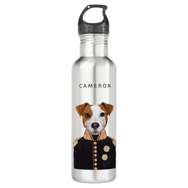 Captain Jack Russell | Add Your Name 710 Ml Water Bottle (Front)