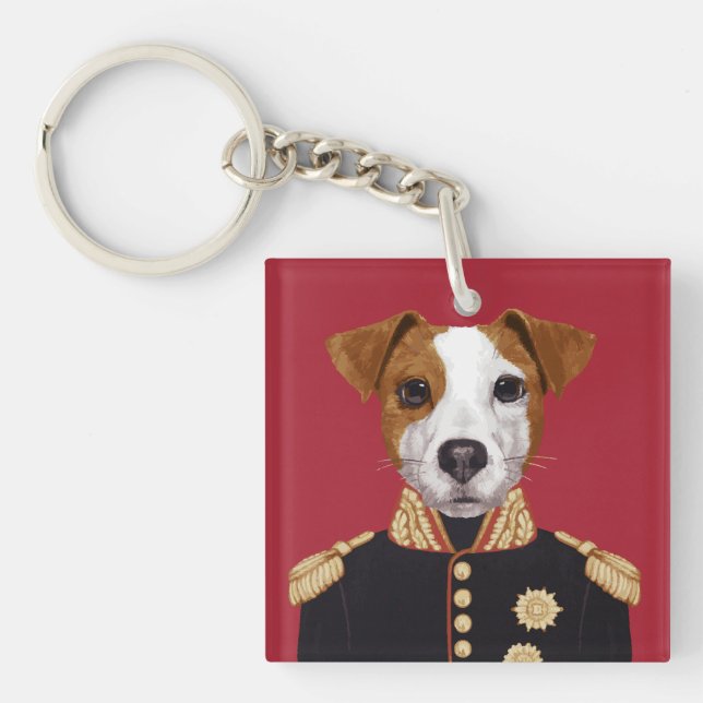 Captain Jack Russell Key Ring (Front)