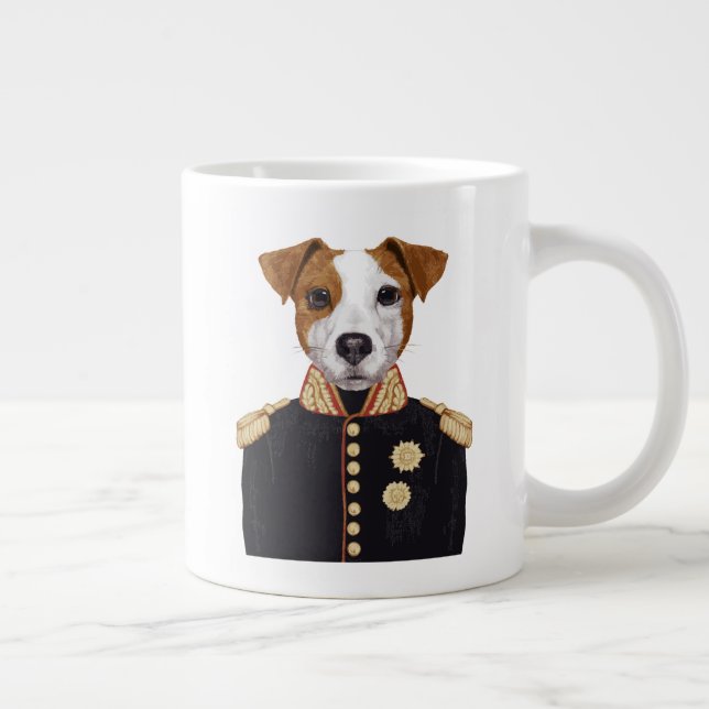 Captain Jack Russell Large Coffee Mug (Right)