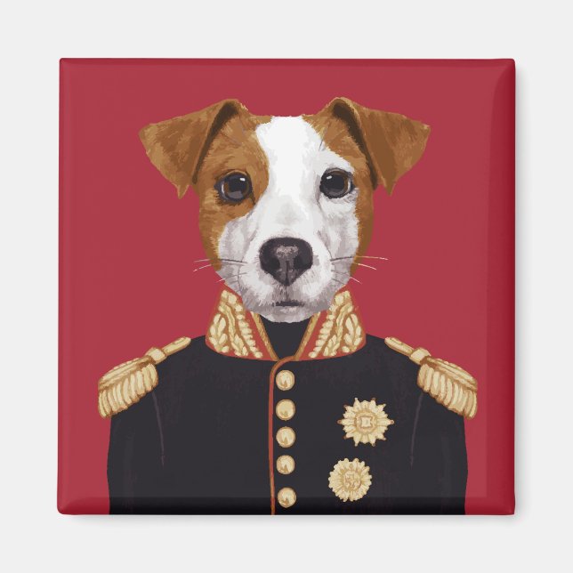Captain Jack Russell Magnet (Front)