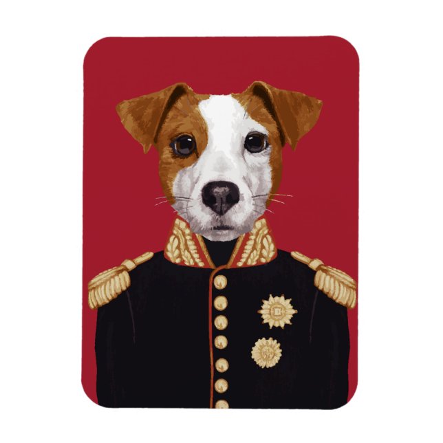Captain Jack Russell Magnet (Vertical)