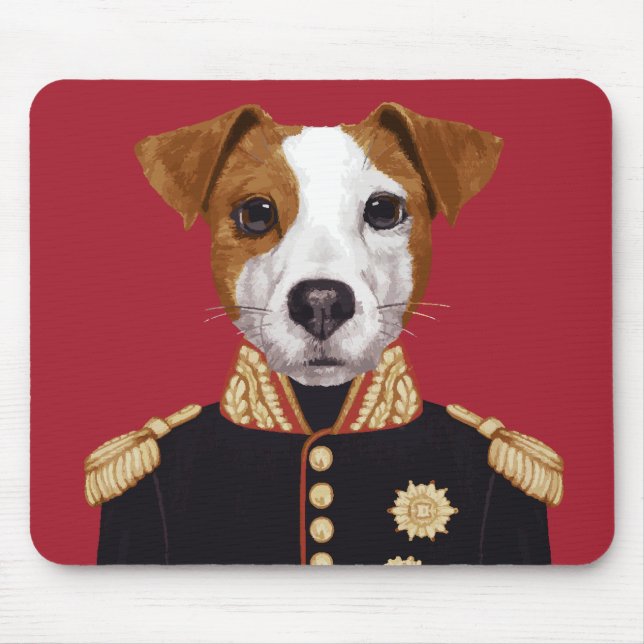 Captain Jack Russell Mouse Mat (Front)