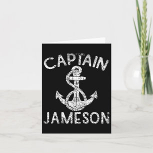 Captain Jameson Yacht Anchor Boat Ship Boating  Card