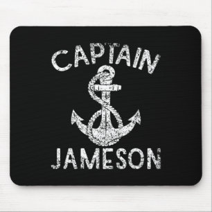 Captain Jameson Yacht Anchor Boat Ship Boating Mouse Mat