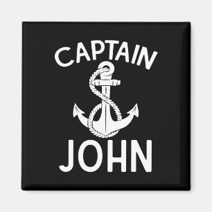 Captain John Boating Ship Boat Yacht Anchor Magnet
