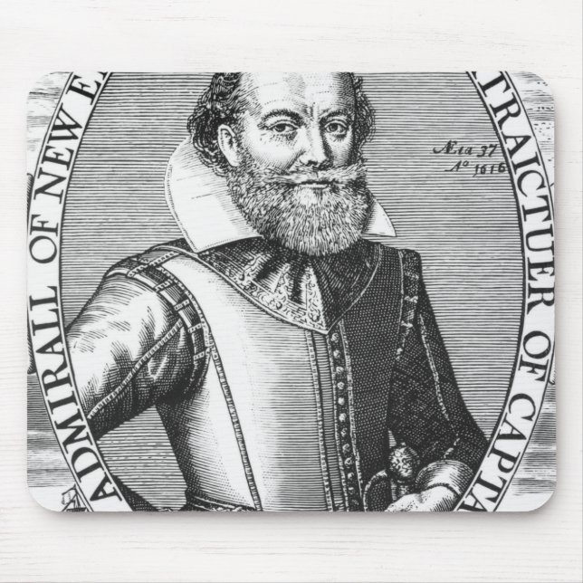 Captain John Smith  1st Governor of Virginia Mouse Mat (Front)