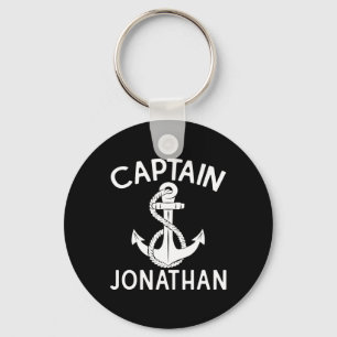 Captain Jonathan Boat Anchor Yacht Boating Ship Key Ring