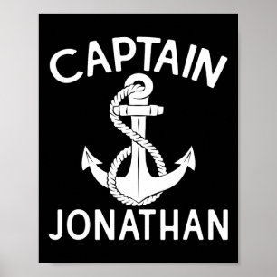 Captain Jonathan Boat Anchor Yacht Boating Ship  Poster