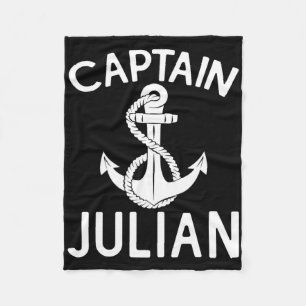 Captain Julian Yacht Boating Ship Boat Anchor Fleece Blanket