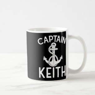 Captain Keith Boat Ship Anchor Boating Yacht  Coffee Mug