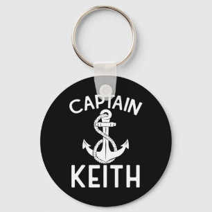 Captain Keith Boat Ship Anchor Boating Yacht  Key Ring