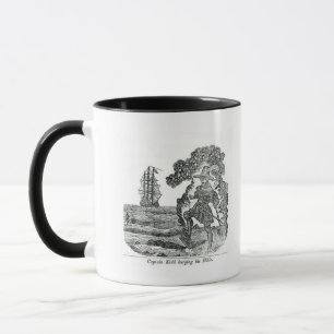Captain Kidd Burying His Bible, illustration Mug