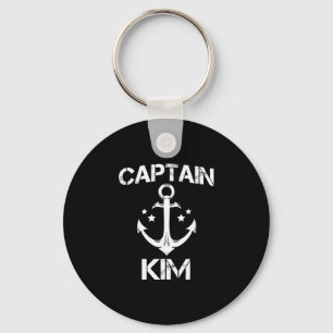 Captain kim funny birthday name boat gift key ring