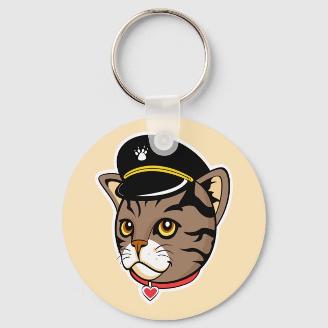 Captain Kitty Keychain (Front)