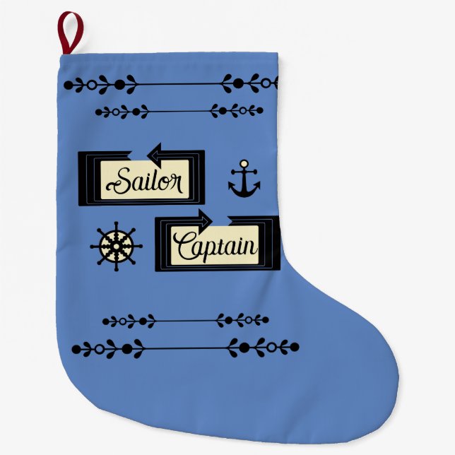 Captain Large Christmas Stocking (Front)
