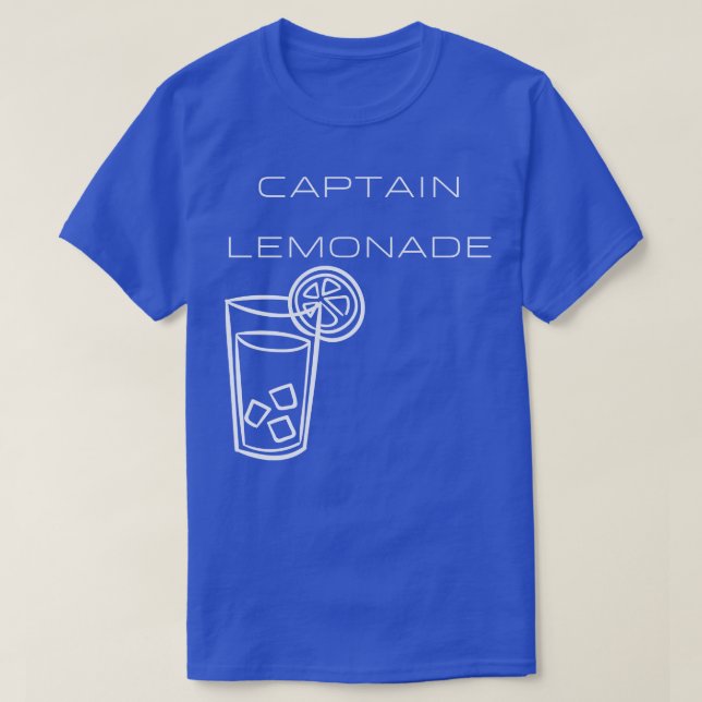 Captain Lemonade Typography White Design T-Shirt (Design Front)