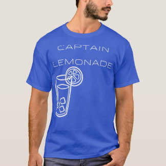 Captain Lemonade Typography White Design T-Shirt