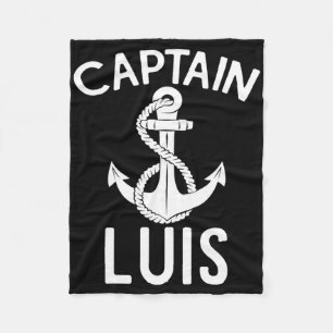 Captain Luis Boat Boating Yacht Ship Anchor Fleece Blanket