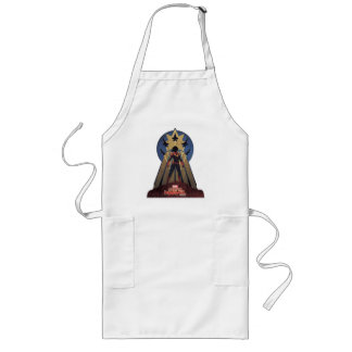 Captain Marvel | Art Deco Airforce Graphic Long Apron