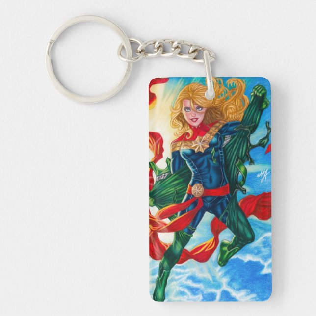 Captain Marvel ~ Carol Danvers Key Ring (Front)