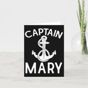 Captain Mary Ship Yacht Boating Boat Anchor  Card