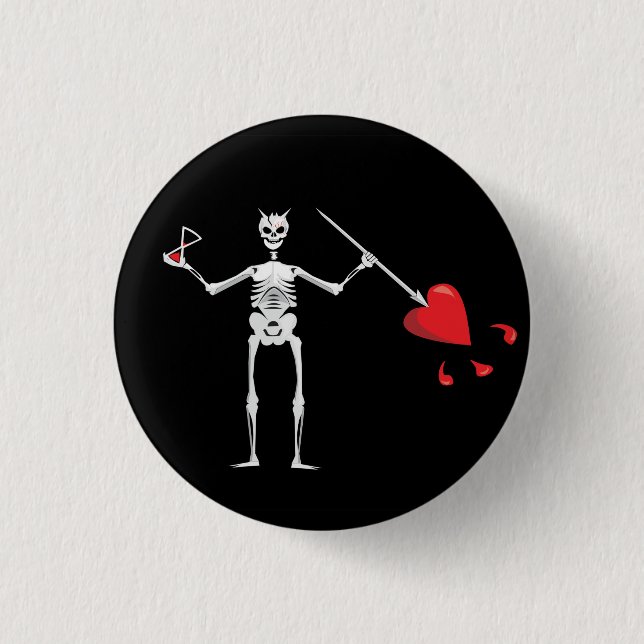 CAPTAIN MAYFLOWER'S Blackbeard Flag 3 Cm Round Badge (Front)