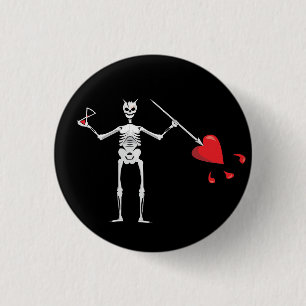 CAPTAIN MAYFLOWER'S Blackbeard Flag 3 Cm Round Badge