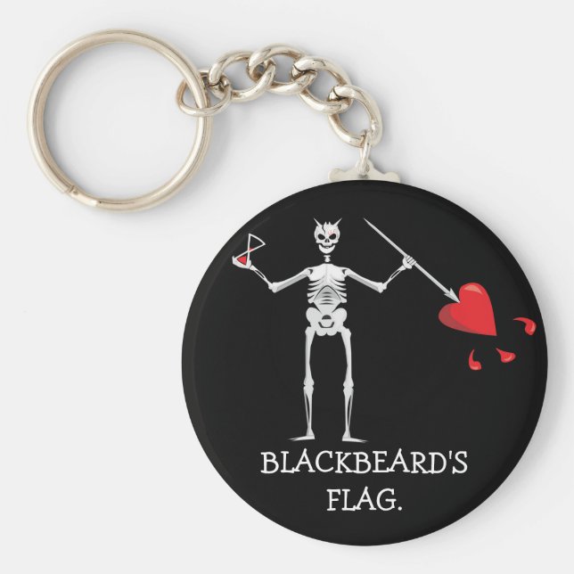 CAPTAIN MAYFLOWER'S Blackbeard Flag Key Ring (Front)