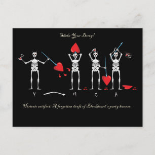 CAPTAIN MAYFLOWER'S Blackbeard Flag Postcard