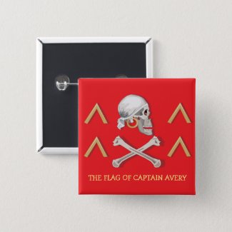 CAPTAIN MAYFLOWER'S Flag for Captain Avery 15 Cm Square Badge